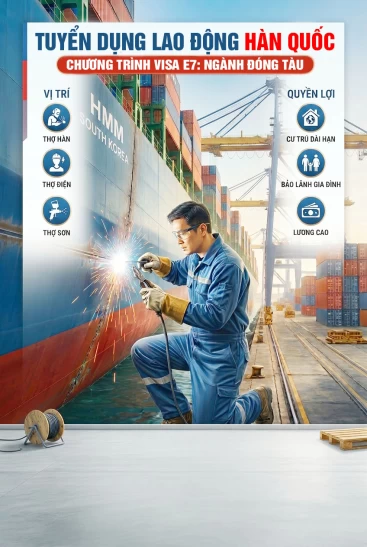 Visa E7 Hàn Quốc ngành đóng tầu